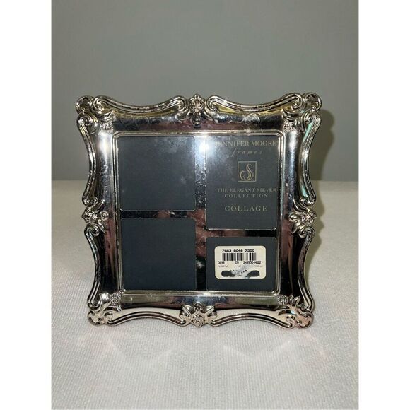 Picture Frame Floral Victorian Antique Picture Collage Silver Color - Picture 1 of 5